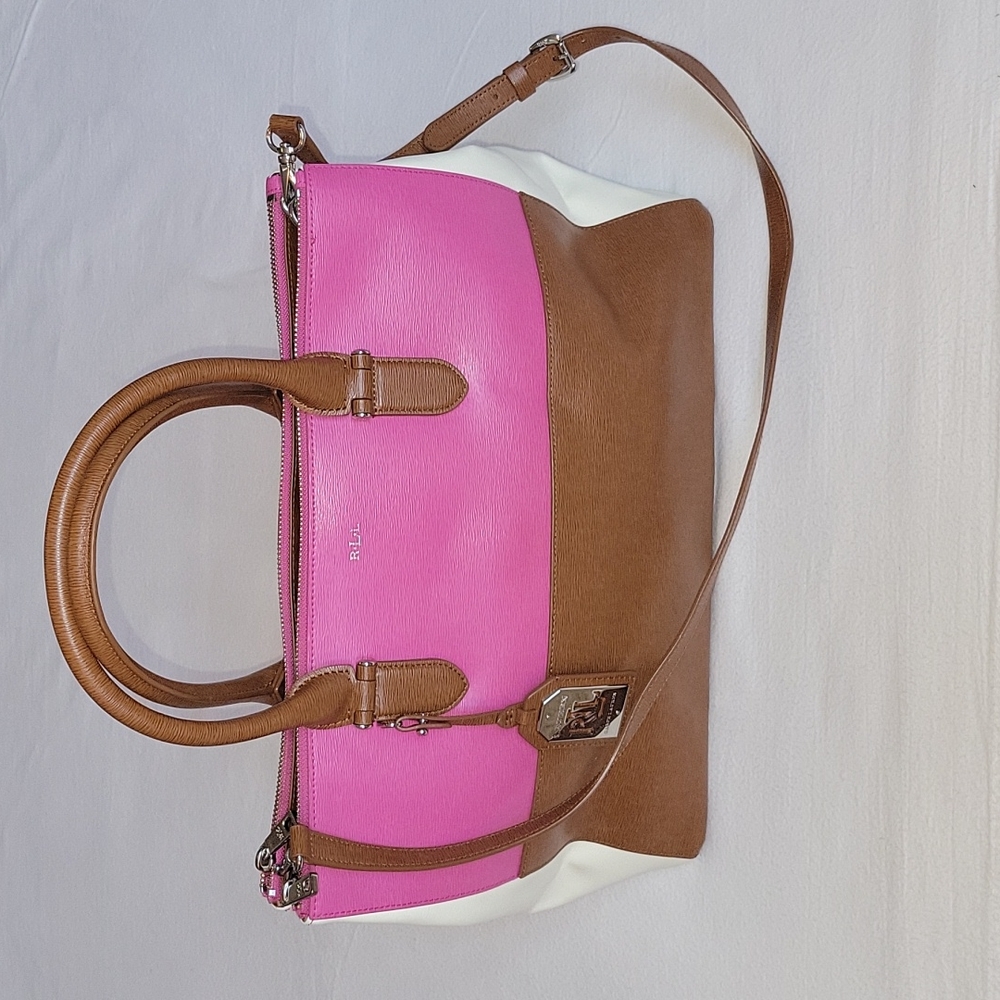 Ralph Lauren Womens Leather Tote